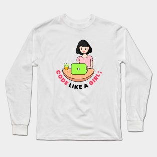 Code Like A Girl Long Sleeve T-Shirt